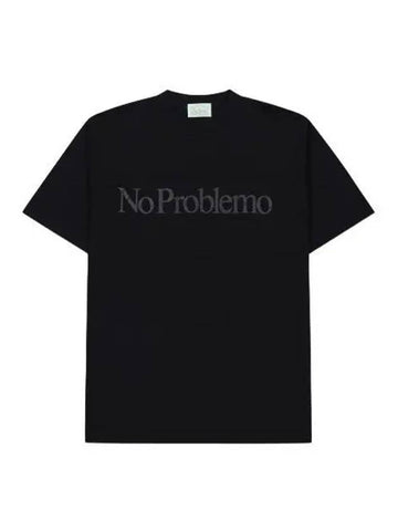 Aries No Problem Short Sleeve T Shirt Black Tee - ARIES - BALAAN 1