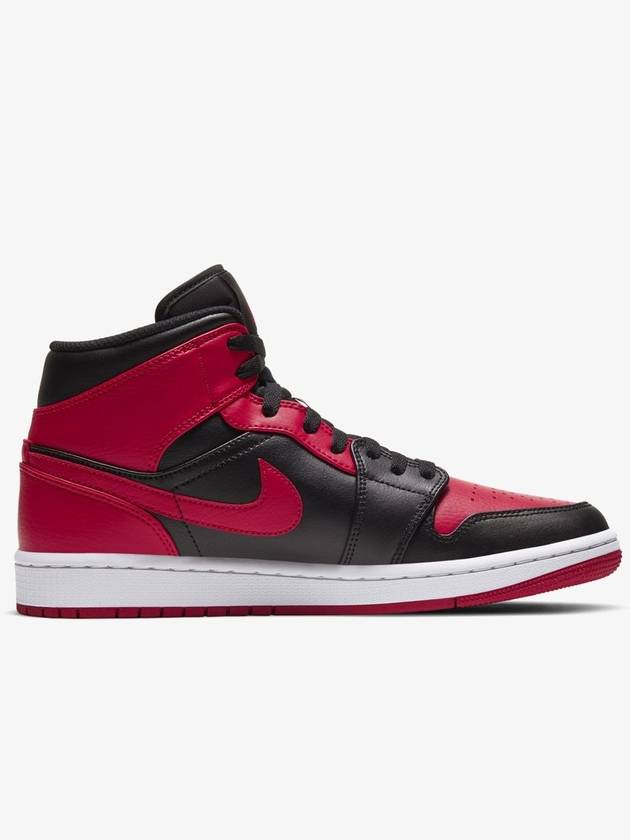 Jordan 1 Mid Chicago High Top Sneakers Red Black - NIKE - BALAAN 6