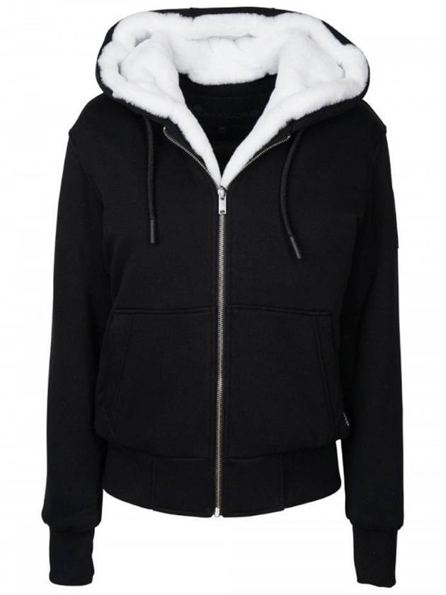 Classic Bunny 3 White Lining Zip Up Hoodie Black - MOOSE KNUCKLES - BALAAN 2