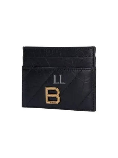 Crush Quilted Calfskin Card Wallet Black - BALENCIAGA - BALAAN 2