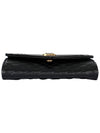 Matelasse Monogram Envelope Small Half Wallet Black - SAINT LAURENT - BALAAN 6