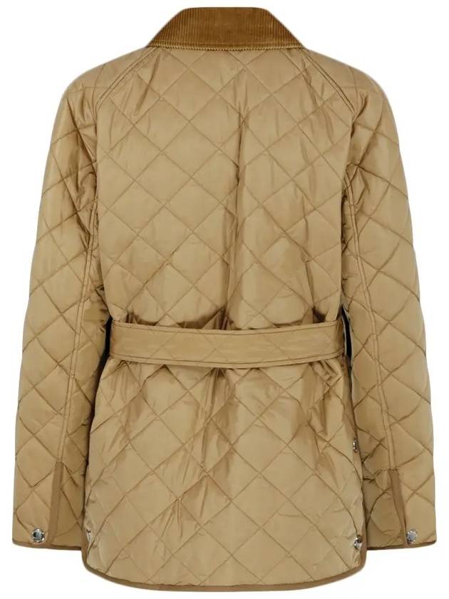 Diamond Quilted Nylon Jacket Beige - BURBERRY - BALAAN 4