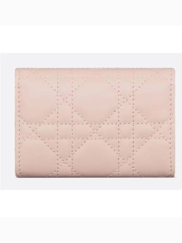 XS Lady Cannage Lambskin Half Wallet Powder Pink - DIOR - BALAAN 5