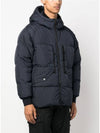 Garment Dyed Crinkle Reps Recycled Nylon Hoodie Padding Navy - STONE ISLAND - BALAAN 4