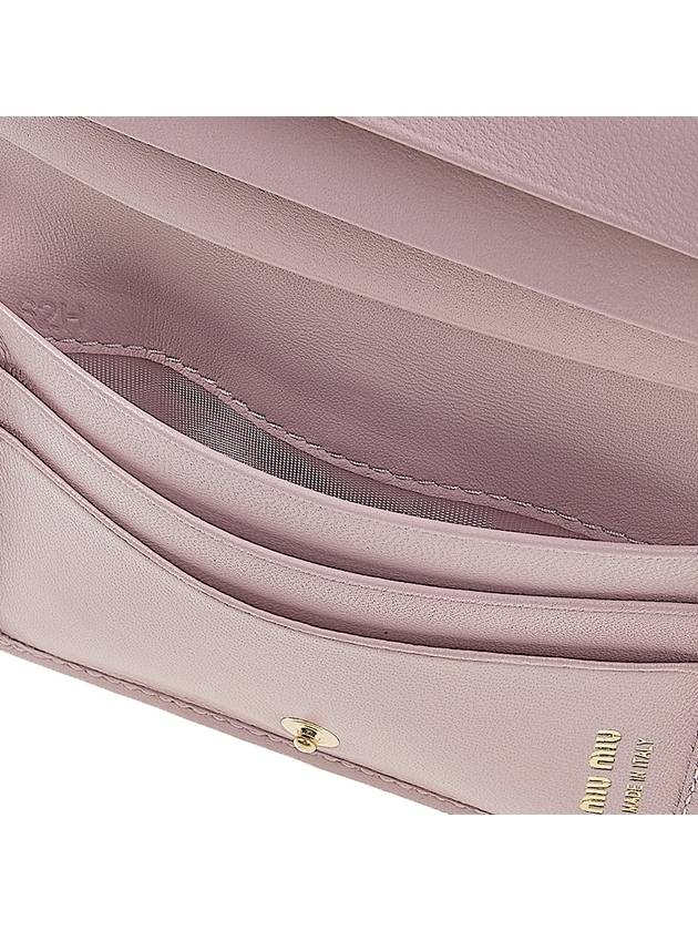 Matelasse Nappa Leather Card Wallet Pink - MIU MIU - BALAAN 11