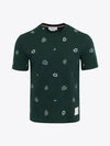 Embroidery Logo Cotton Short Sleeve T-Shirt Green - THOM BROWNE - BALAAN 2