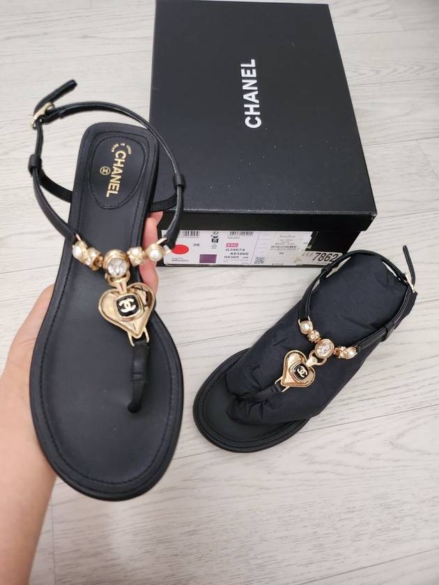 23C Heart CC Logo Jewelry Sandals G39674 - CHANEL - BALAAN 3