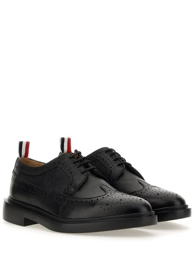 Men's Classic Long Wing Brogue Lace Up Brogue Shoes Black - THOM BROWNE - BALAAN 3