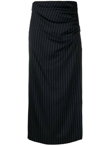 pinstripe pattern draped pencil skirt - MSGM - BALAAN 1