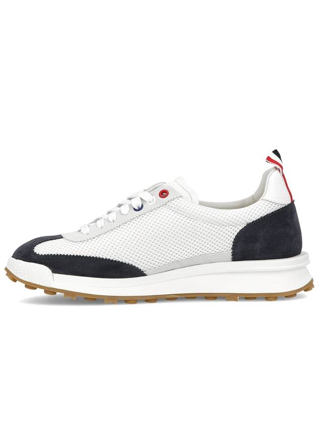 Fine Kid Suede Tech Runner Sneaker Navy - THOM BROWNE - BALAAN 3