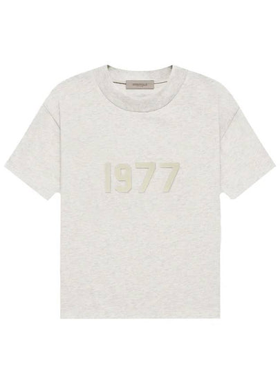 1977 Logo Print Cotton Short Sleeve T-Shirt Light Oatmeal - FEAR OF GOD ESSENTIALS - BALAAN 2