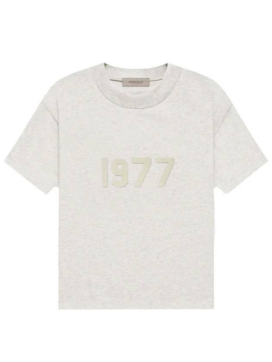 1977 Logo Print Cotton Short Sleeve T-Shirt Light Oatmeal - FEAR OF GOD ESSENTIALS - BALAAN 2