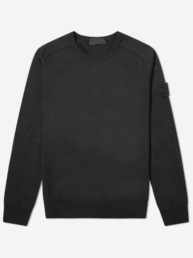 Ghost Pieces Wappen Patch Sweatshirt Black - STONE ISLAND - BALAAN 1