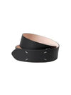 Four Stitch Grain Leather Belt Black - MAISON MARGIELA - BALAAN 2