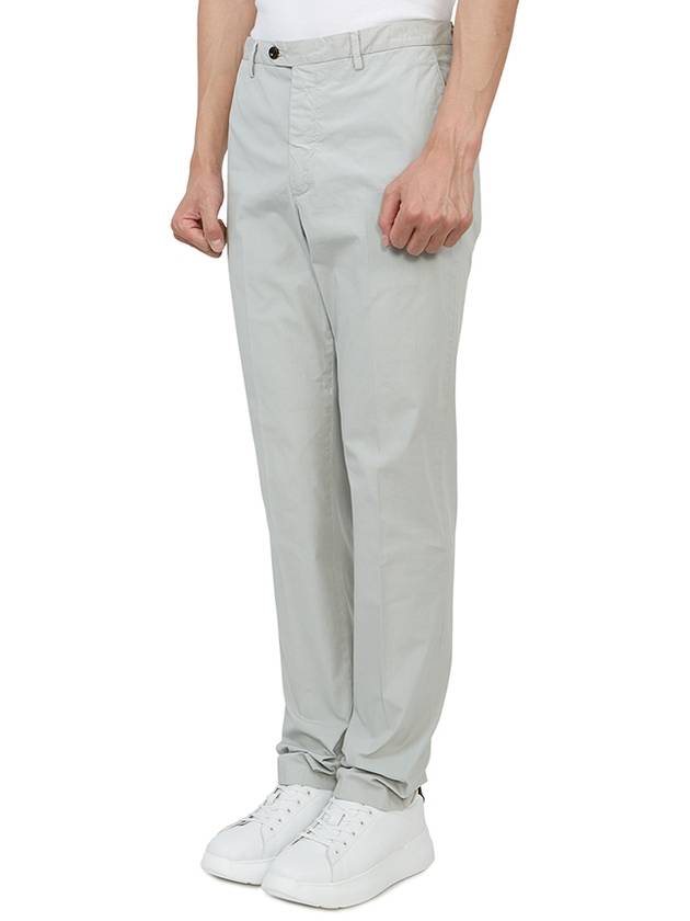 Men's Cotton Blend Straight Pants Grey - DRUMOHR - BALAAN 3