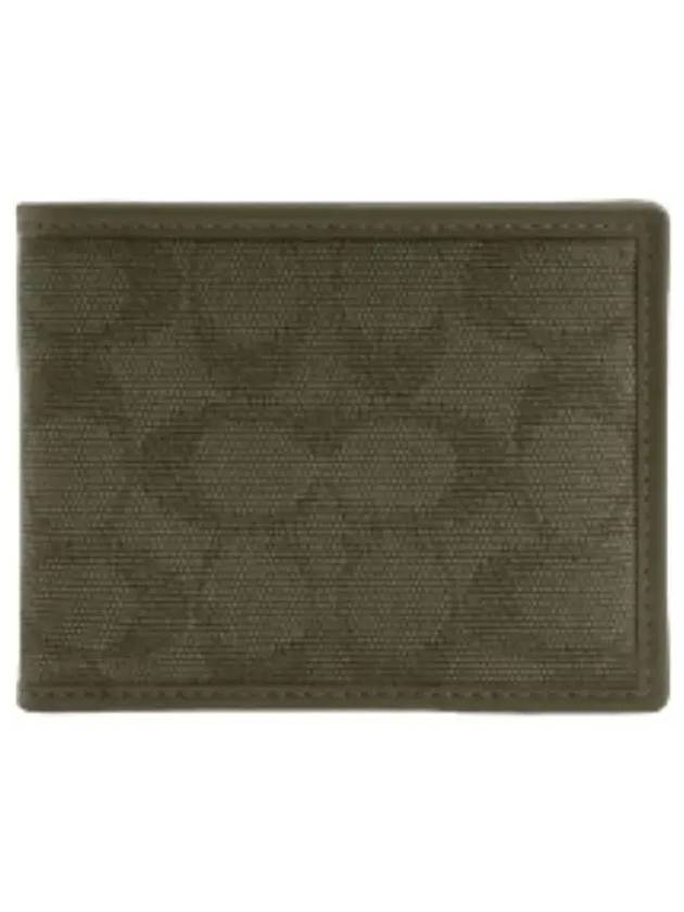 Slim Billfold Wallet Signature Jacquard - COACH - BALAAN 1