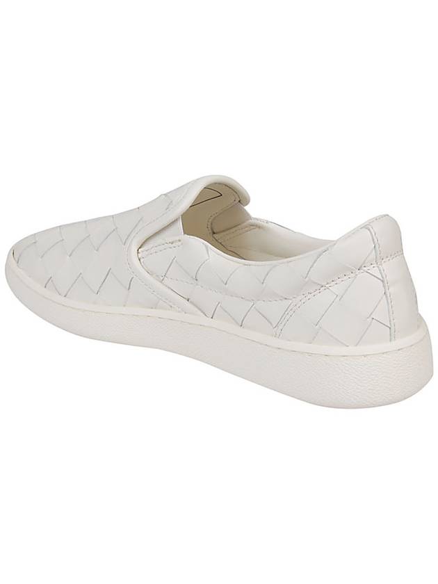 Sawyer Intrecciato Calfskin Slip-Ons White - BOTTEGA VENETA - BALAAN 4