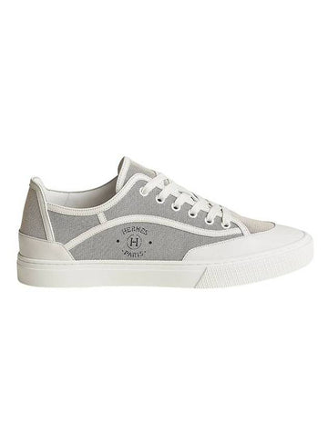 Get Logo Low Top Sneakers Grey - HERMES - BALAAN 1