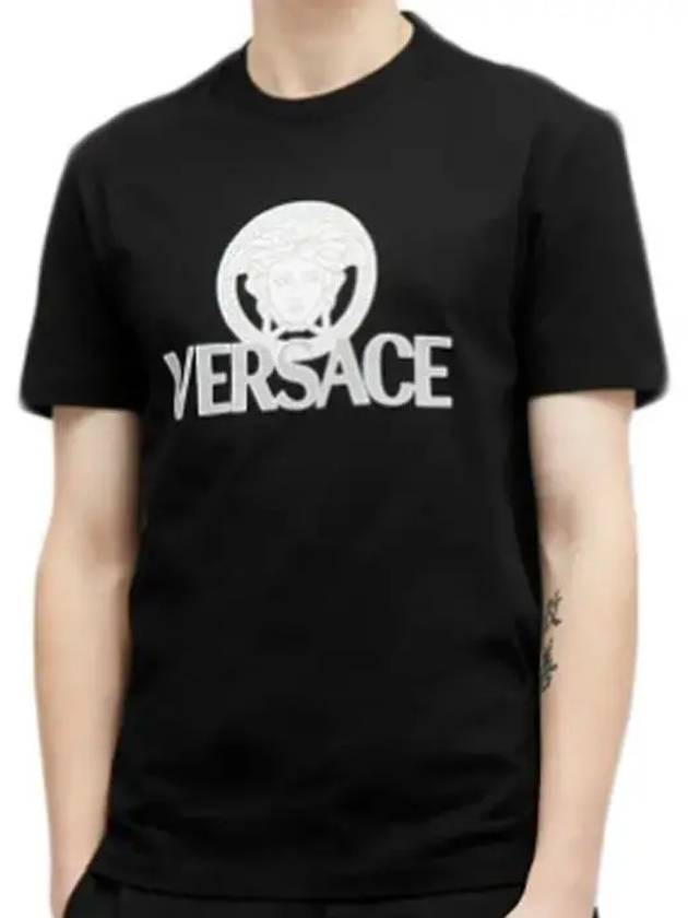 Medusa Print Cotton Short Sleeve T-Shirt Black - VERSACE - BALAAN 2