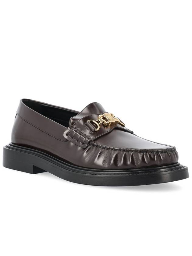 Universite Triomphe Chain Polished Bull Loafer Dark Brown - CELINE - BALAAN 3