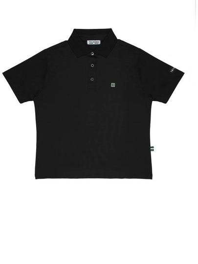 Simple logo wappen short sleeve polo TEE F L WOMAN BLACK - TRIMERE - BALAAN 2