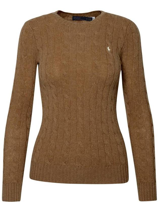 Embroidered Logo Pony Cable Knit Top Beige - POLO RALPH LAUREN - BALAAN 2