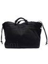 Men's Logo Print Tote Bag Black - AMI - BALAAN 3