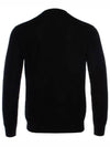 Superfine Crew neck Wool Knitted Sweater Black - PRADA - BALAAN 7