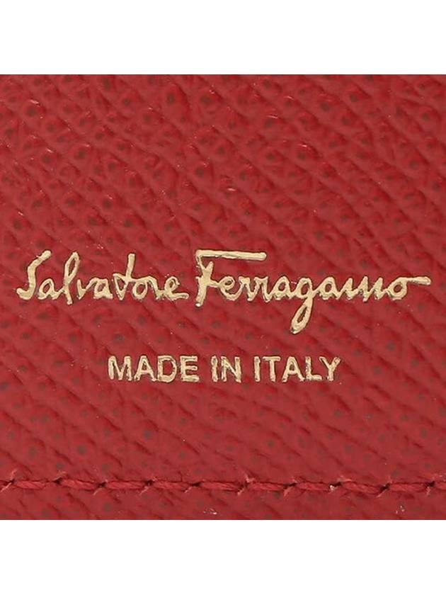 Gancini Compact Half Wallet Red - SALVATORE FERRAGAMO - BALAAN 9