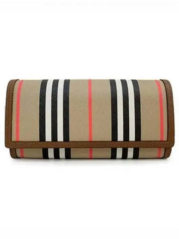 Holton Icon Stripe Long Wallet 270997 - BURBERRY - BALAAN 1