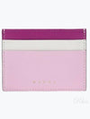 Saffiano Color Block Card Wallet Pink - MARNI - BALAAN 2