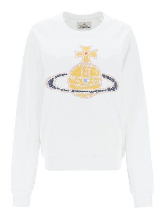 Time Machine Raglan Sweatshirt White - VIVIENNE WESTWOOD - BALAAN 1