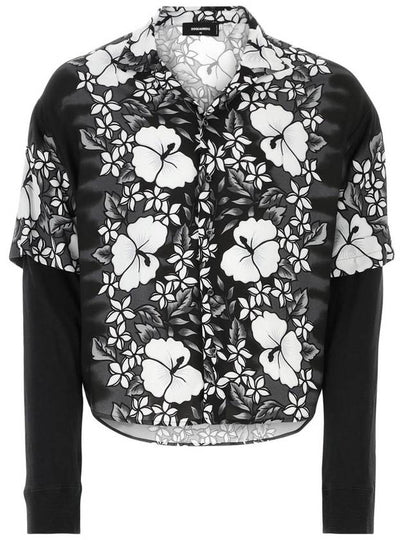 long sleeve shirt S74DM0677S76641001S BLACK\WHITE - DSQUARED2 - BALAAN 2