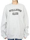 Wellness Club Flock Crew Neck Cotton Sweatshirt Light Grey - SPORTY & RICH - BALAAN 4