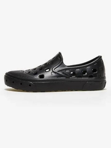 Kids Children Toddler Sneakers Shoes Height Squeak Slip On Trek BLACK - VANS - BALAAN 1