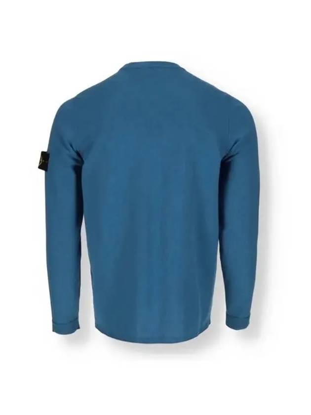 Wappen Patch Crew Neck Knit Top Powder Blue - STONE ISLAND - BALAAN 4