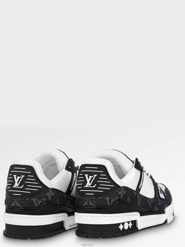 LV Trainer Monogram Leather Low Top Sneakers Black - LOUIS VUITTON - BALAAN 4