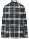 button-down collar checked cotton long-sleeve shirt - BURBERRY - BALAAN.