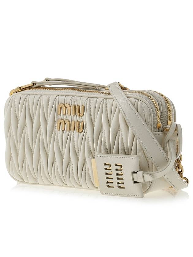 Matelasse Nappa Leather Mini Bag White - MIU MIU - BALAAN 3