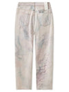 Abstract Straight Denim Pants - NOIRER - BALAAN 4