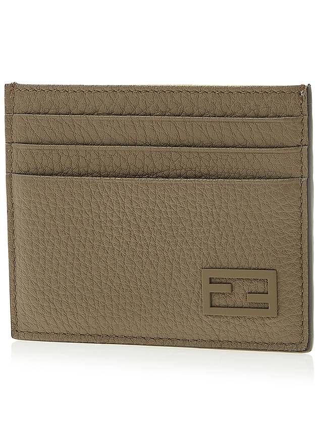 Leather Card Wallet Brown Yellow - FENDI - BALAAN 3