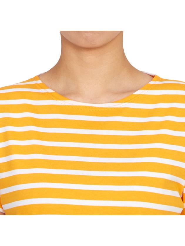 Etrille Striped Short Sleeve T-Shirt White Orange - SAINT JAMES - BALAAN 7