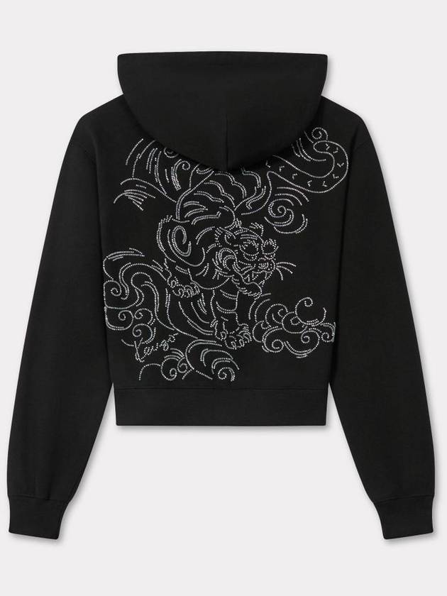 Star Tiger Crop Hoodie Black - KENZO - BALAAN 3