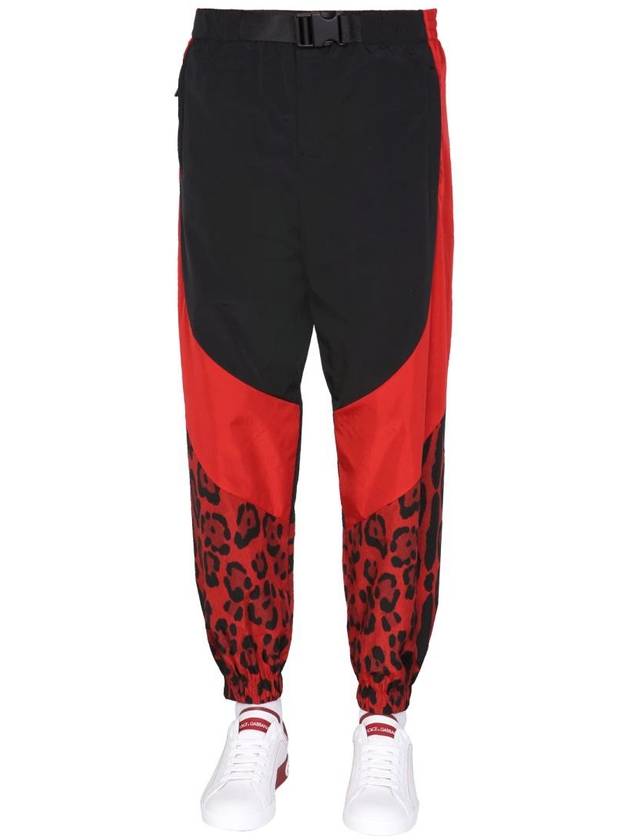 animal print track pants red black - DOLCE&GABBANA - BALAAN 2