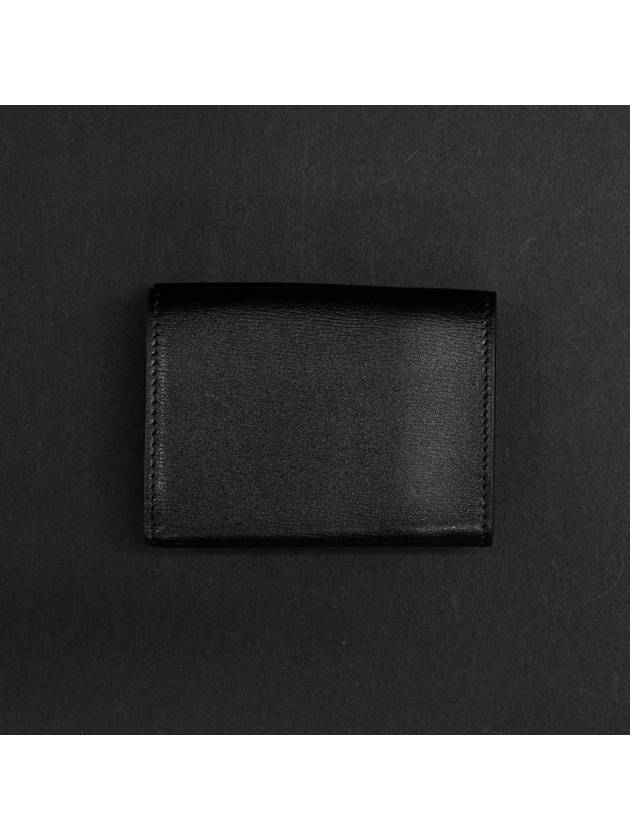 Logo Tri-Fold Half Wallet Black - FENDI - BALAAN 6