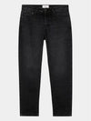 Mid-Washed Tapered Fit Vintage Denim Jeans Black - AMI - BALAAN 2