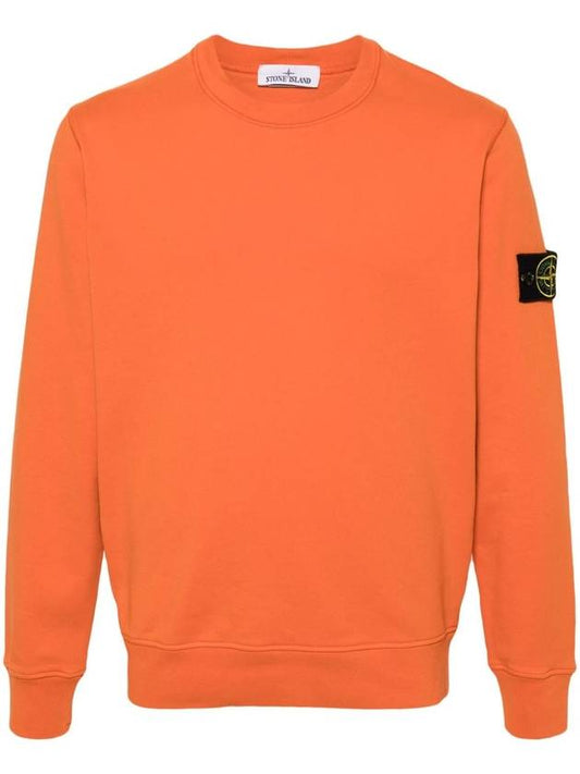 Wappen Patch Garment Dyed Sweatshirt Orange - STONE ISLAND - BALAAN 2