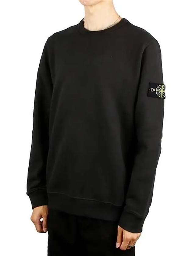 Wappen Patch Crew Neck Cotton Sweatshirt Lead Grey - STONE ISLAND - BALAAN 2