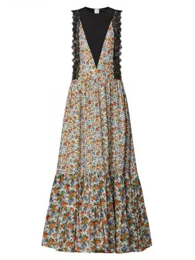 Lace trim mixed floral dress 1AFHD4 - LOUIS VUITTON - BALAAN 1