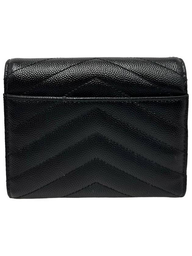 Women s 403943 Monogram Black Compact Gold Ring Wallet - SAINT LAURENT - BALAAN 3